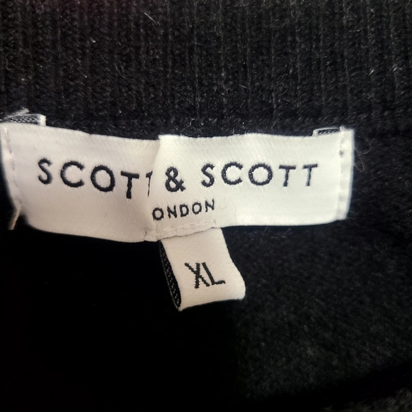 Scott & Scott London Mens Foil Cashmere Crewneck Sweater Size XL - Picture 6 of 7